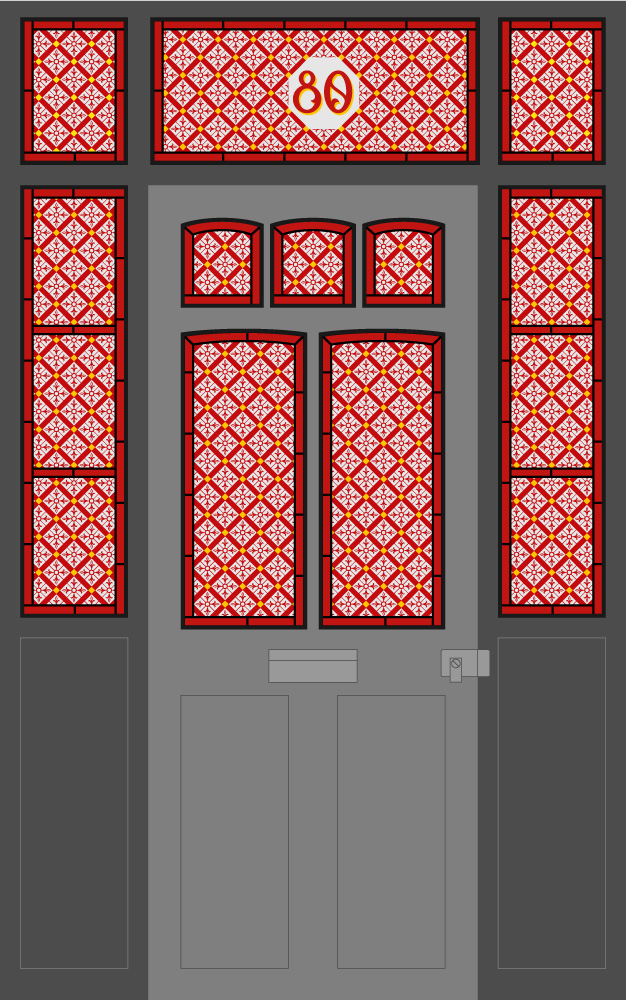 etched glass front door